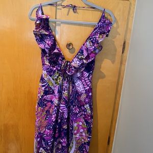 FUMIs Original Vintage 60’s Jahaca Barkcloth Butterfly Print Dress NEW Condition